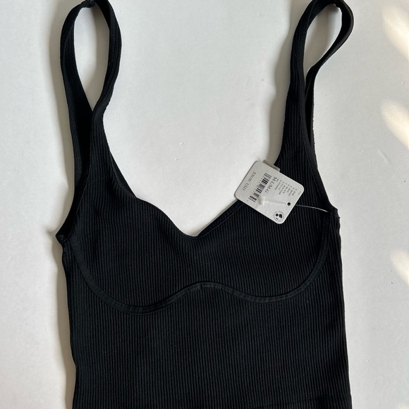 FP Intimately Meg Seamless Black Crop Top Size M/L - Picture 6 of 6